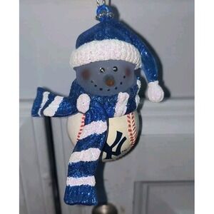 New York Yankees Christmas Ornament 2005 Snowman Baseball Collectible